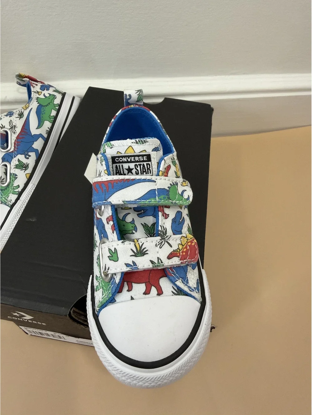 Converse Unisex Chuck Taylor All Star Dino Party Easy On (Infant/Toddler) White